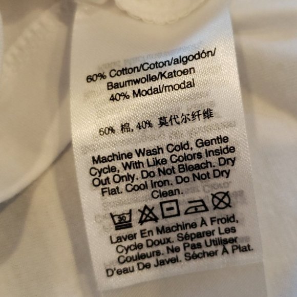 DKNY Sequined Logo Graphic Cotton T-Shirt Women's Size Small *Defect-see desc - Picture 15 of 15